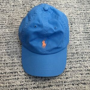 Polo by Ralph Lauren Blue Hat with Orange Logo